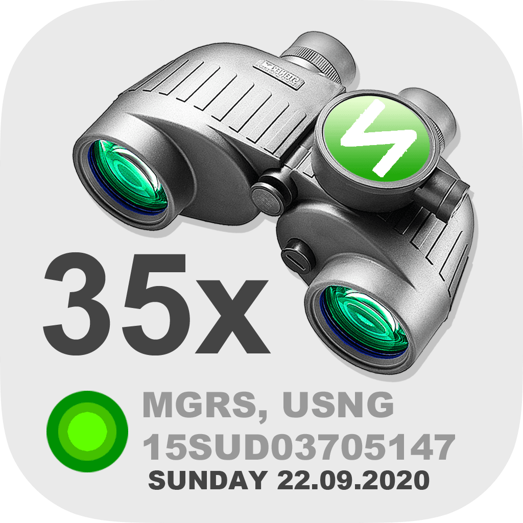 Binoculars 35x GPS Stamp