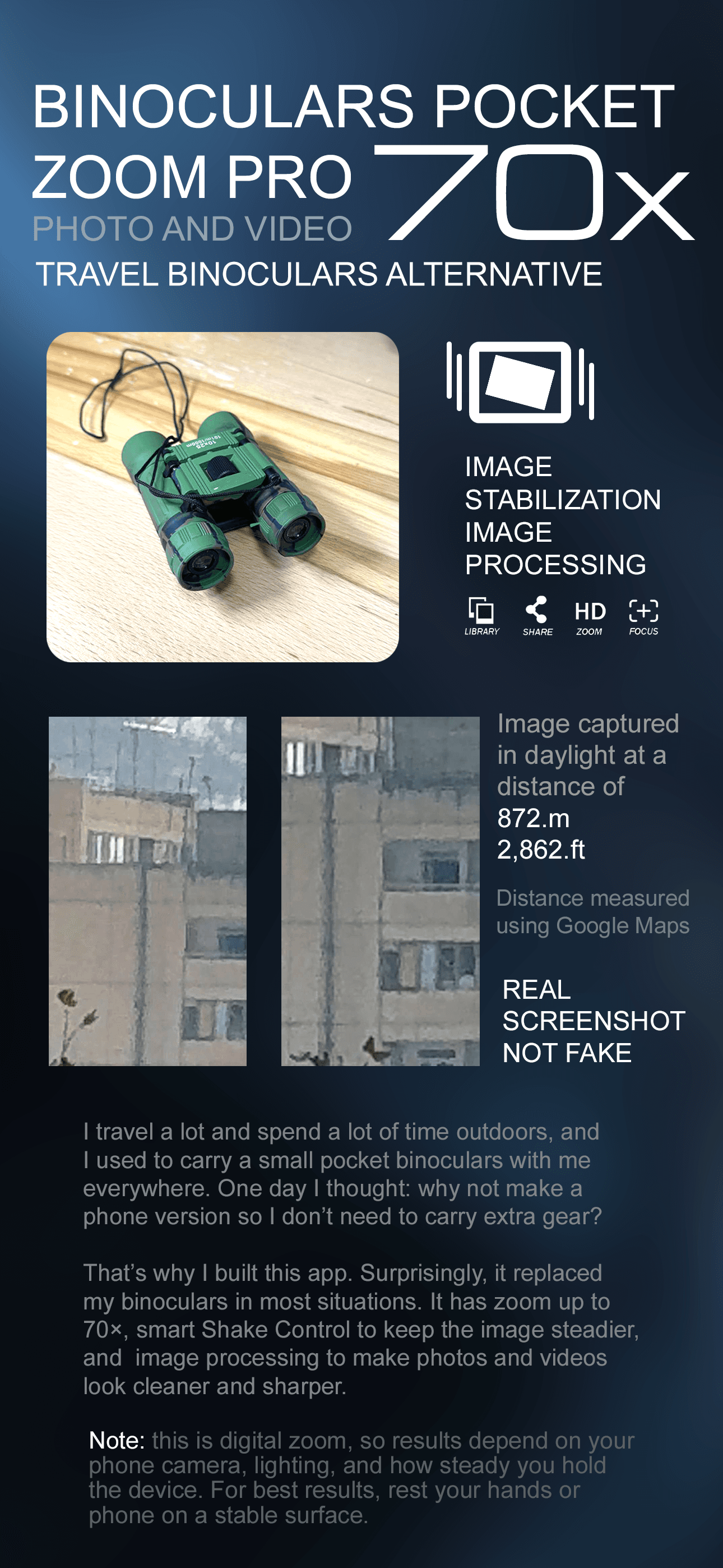 Binoculars Pocket Zoom Screenshot 1